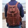 Leather Bag Backpack Rucksack Genuine Men's Vintage New Travel Brown