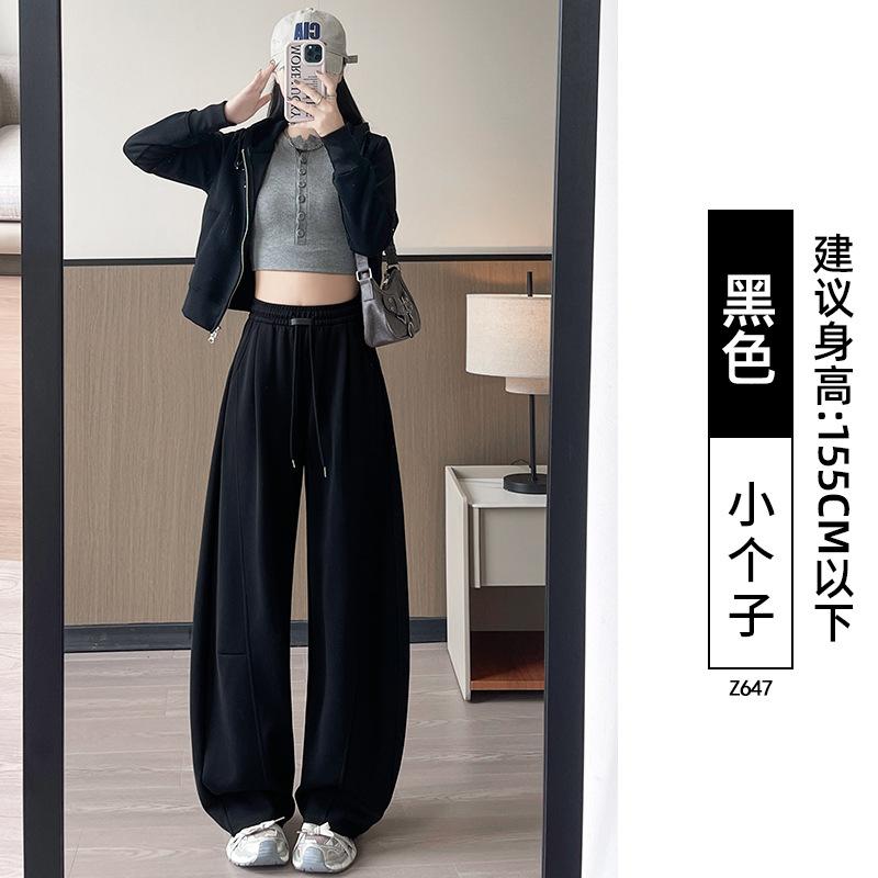 Narrow Banana Wide-leg Pants Women's New Autumn Loose Straight Casual Sweatpants Small Gray Sweatpants