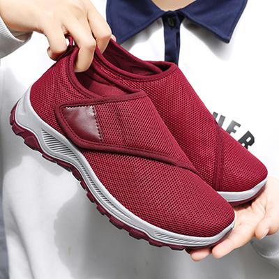 Летняя обувь Женская сетчатая дышащая повседневная обувь Temu Обувь на липучке для женщин среднего возраста Одиночная обувь