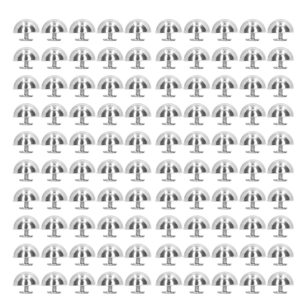 100 комплектов заклепок с круглой головкой 15 мм из сплава с покрытием высокой твердости цвета золота и серебра для кожи