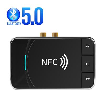 Bluetooth-совместимый аудиоприемник 5,0 RCA с разъемом AUX 3,5 мм, музыкальный беспроводной адаптер с микрофоном NFC для автомобильных ТВ-динамиков, авто
