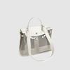 Kelly bag soft leather tote bag for women 2025 new model large capacity canvas patchwork commuter shoulder handbag platinum bag