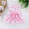 Princess Pet Dress with Bowknot Cute Puppy Cat Skirt Soft Comfortable Chihuahua Clothes for Wedding Party Daily Wear Holidays Special Occasions