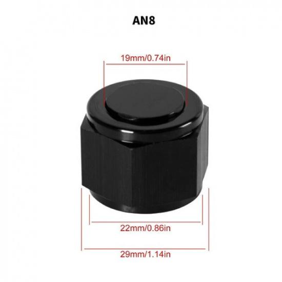 8Pcs 4AN 6AN 8AN 10AN 12AN Female Flare Fitting Cap Block off Nut Fuel Hose Cap