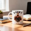 F-Caw-F Rooster Mug Ceramic Coffee Mug 400ml Hidden Message Tea Cup Sarcastic Gift for Tea And Coffee Lovers