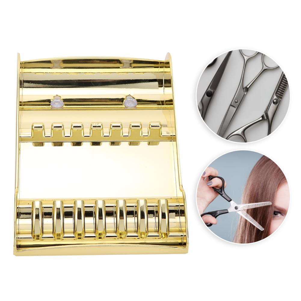 Профессиональная стойка для хранения парикмахерских ножниц, держатель для парикмахерских ножниц, органайзер для парикмахеров, золото