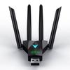 USB WiFi Адаптер Двухдиапазонный 1200 Мбит/с Беспроводная Сетевая Карта 2,4 ГГц 5 ГГц WiFi Донгл с 4 Внешними Антеннами для Настольного Компьютера Ноутбука ПК Windows Mac