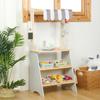 Wooden Grocery Shopping Cart With Fruit And Vegetable Stalls For Kids Interactive Play