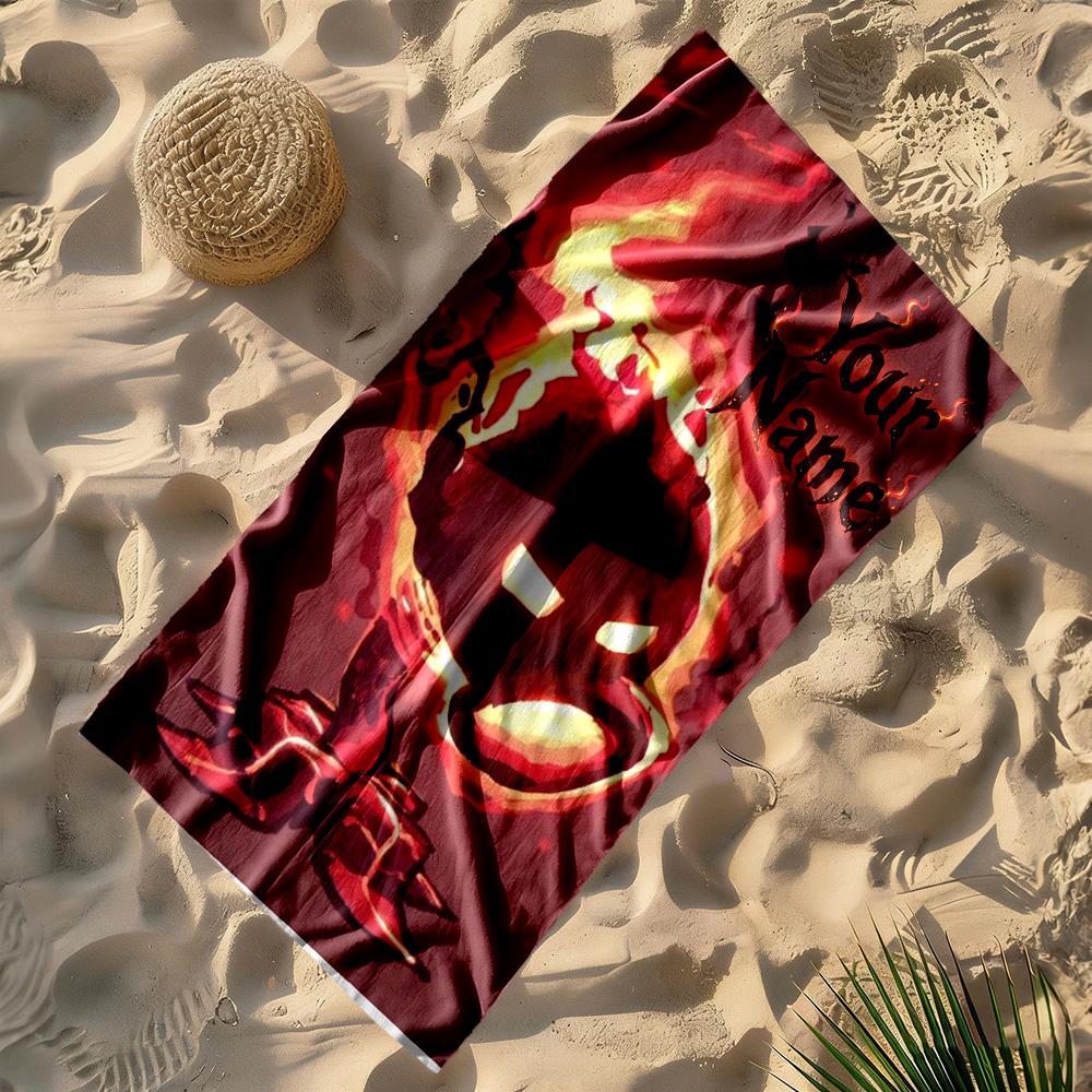 Plants Vs. Zombies Customizable Name Beach Towel High Absorbency Quick-Dry