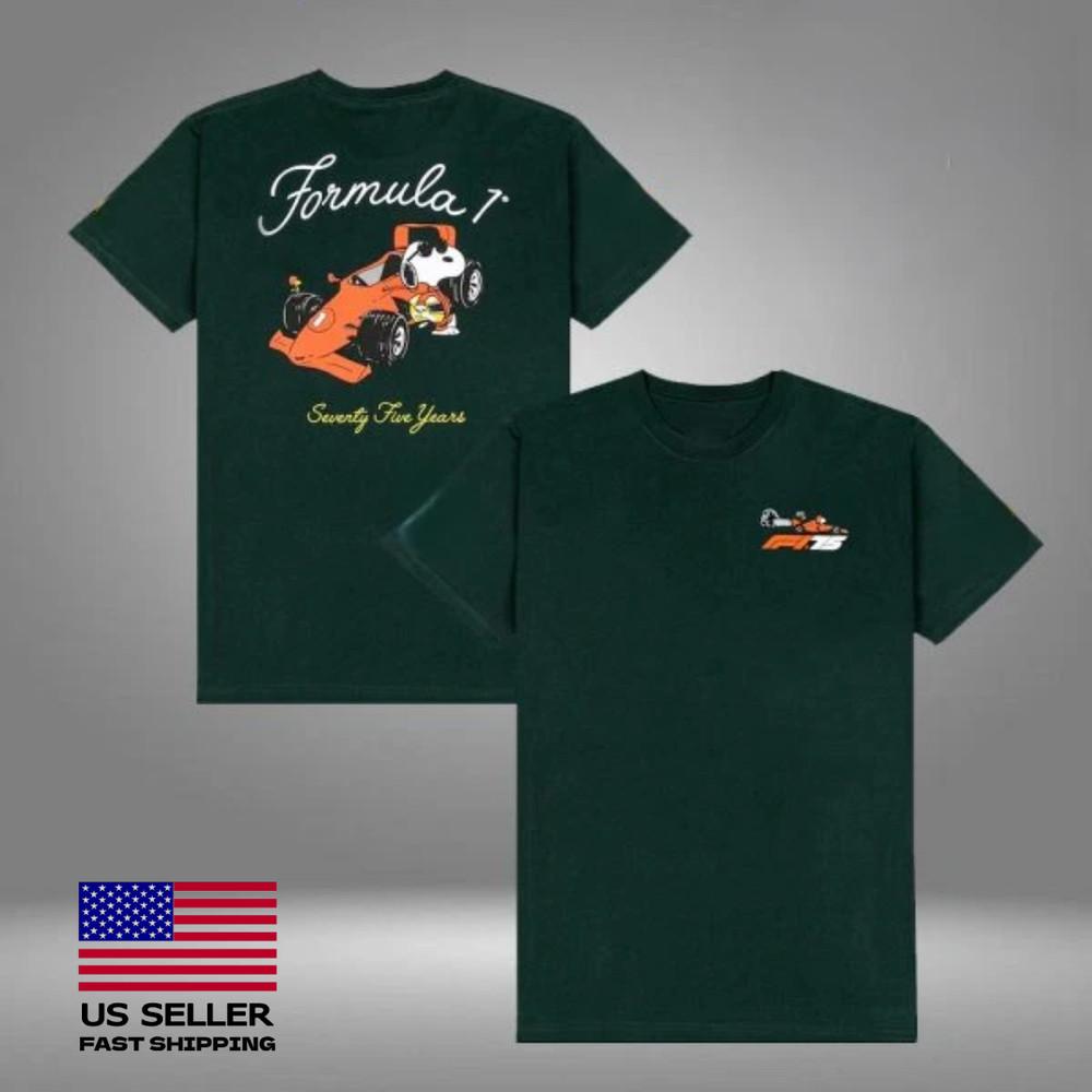 F1 x Snoopy Мерч Peanuts Joe Cool Унисекс Быстрая доставка Унисекс Футболка