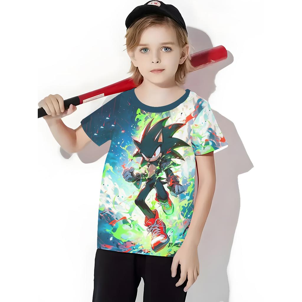 3D Print Cute Cartoon Baby Clothing 5 To 14 Years Male Outdoor Clothes for-S-sonics-Children Boy Girl Child T-Shirt Top Shirts