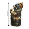 Duck Solar Power Squirrel Resin Fountain Garden Design With Led Light Garden Oration Squirrel Fountain Waterfall StatueDec