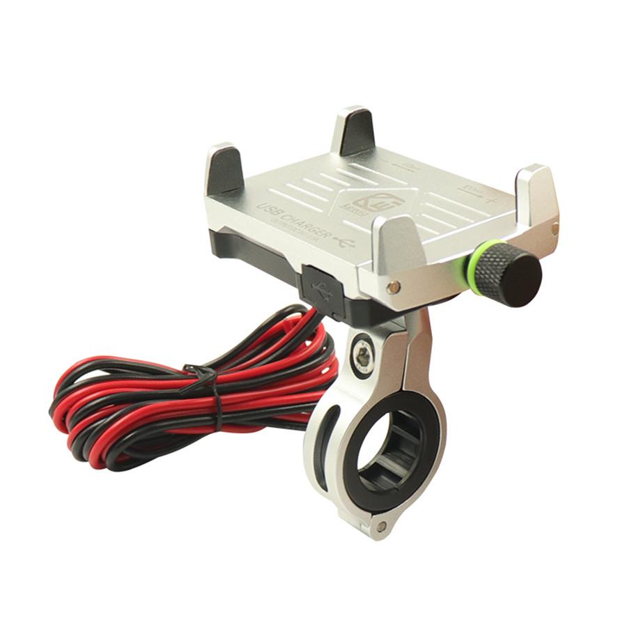 High-quality CNC Motorcycle GPS Navigation Mount Bracket with USB Charger for BM