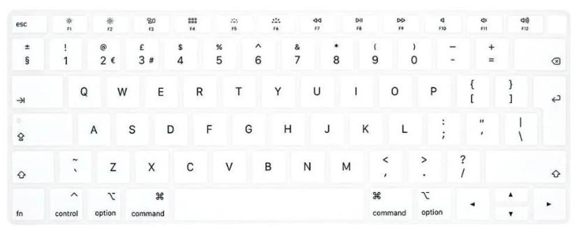 Keyboard Cover Case for MacBook 13/13 Pro 15Pro White USA