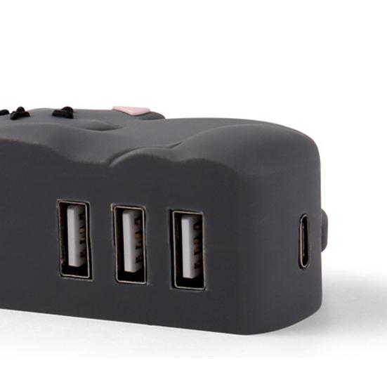 USB-док-станция для ноутбука в форме черной кошки, многопортовый USB 2,0, высокоскоростной USB-концентратор Type-C, аксессуары для ПК, в форме черной кошки