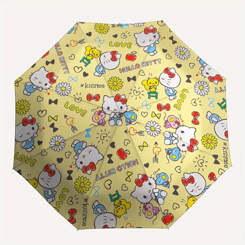 1pc Hello Kitty Automatic Umbrella - 8-Rib Foldable Design, Outdoor Adventures, Durable Canopy Material yy250827170