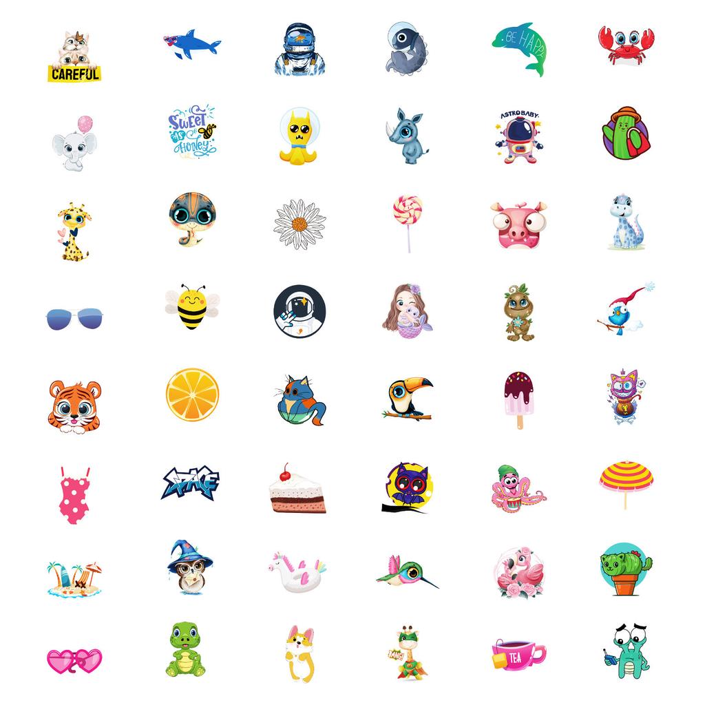 100 Small Size 4cm Cute Ins Graffiti Stickers Decorative Stickers