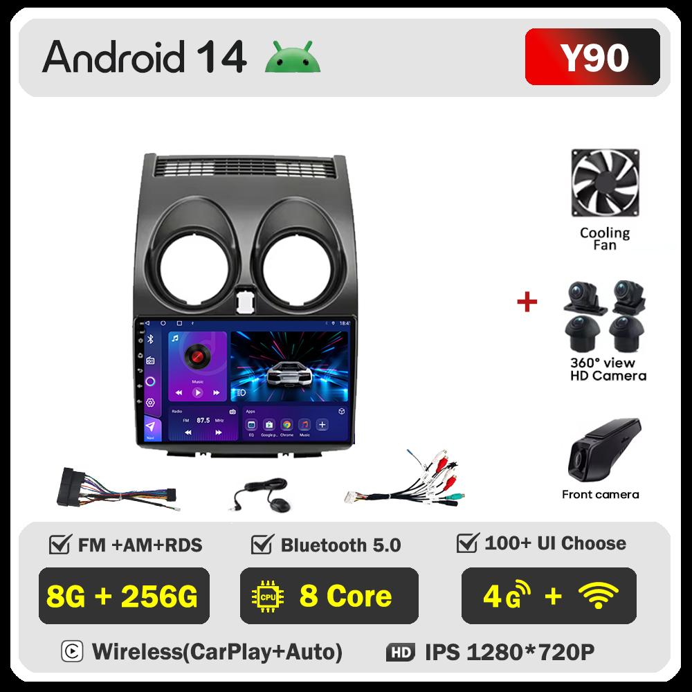 2din Android Автомагнитола Для Nissan Qashqai J10 2006-2013 Авторадио Мультимедийный Плеер Авторадио Carplay Навигация Стерео Wi-Fi