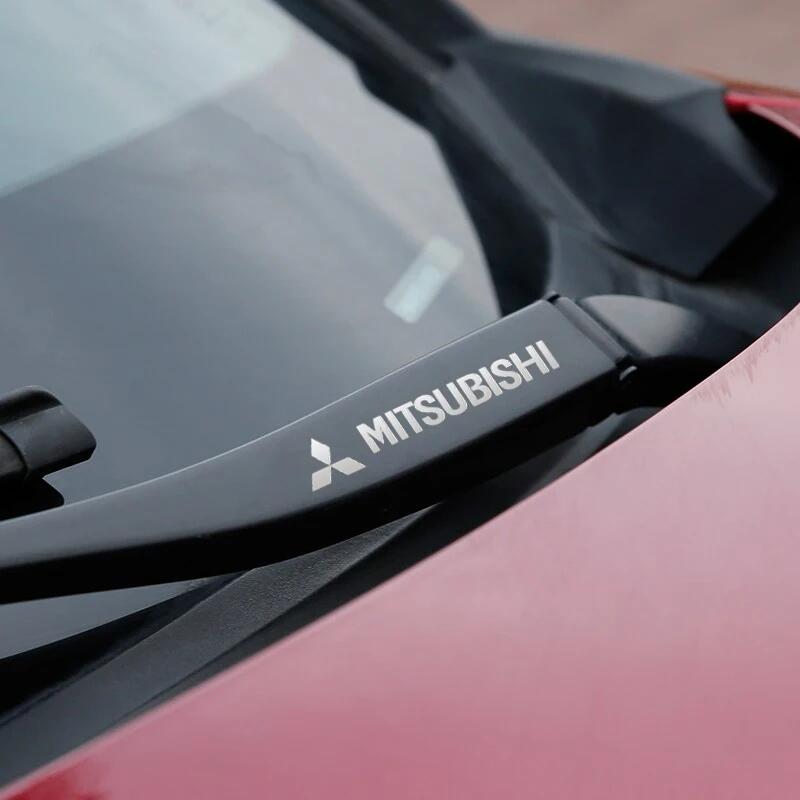 Car Window Wiper Stickers Metal emblem Auto Decor Decals For Mitsubishi ASX LANCER OUTLANDER PAJERO Ralliart Car Accessories