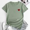Summer Love Printed Cotton Loose Casual Round Neck Large Short Sleeves T-Shirts Women's