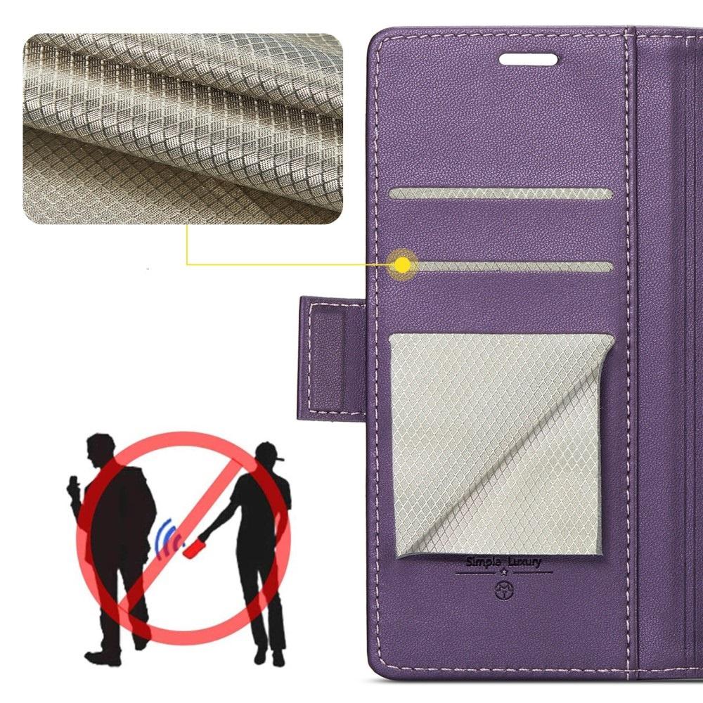 CASEME Flip Case for Samsung Galaxy A54 5G, Litchi Wallet, Purple
