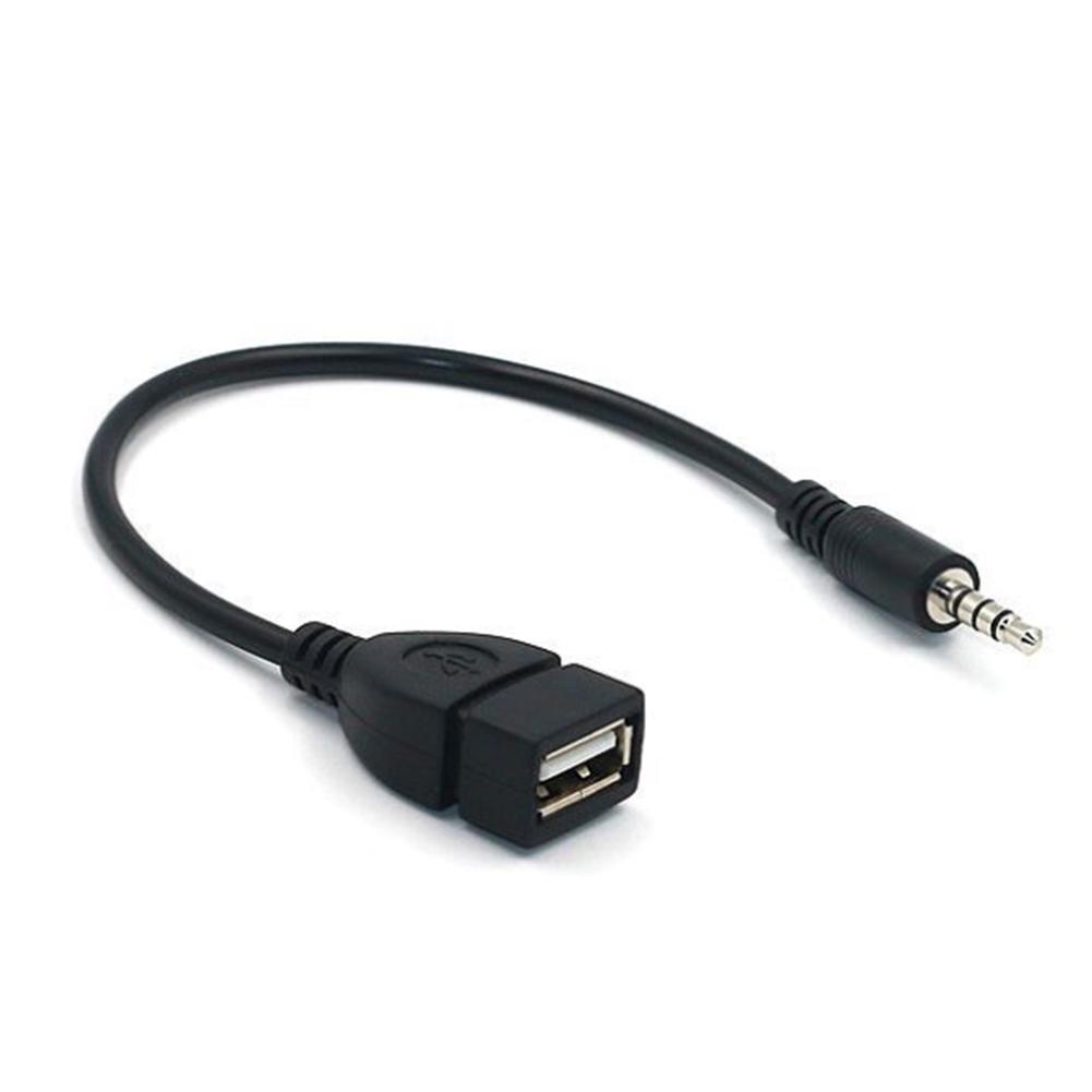 Кабель-адаптер с разъемом 3,5 мм (папа) для аудио AUX на USB 2.0 тип A (мама) OTG, аксессуары для автомобиля, кабель для преобразования аудио