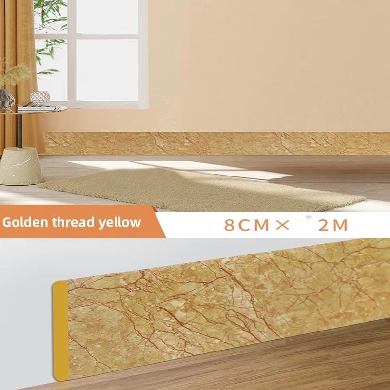 2M Self Adhesive Skirting Line Waterproof Wall Sticker Thickened Anti-collision Border Edge Protector Home Wall Decor Sticker