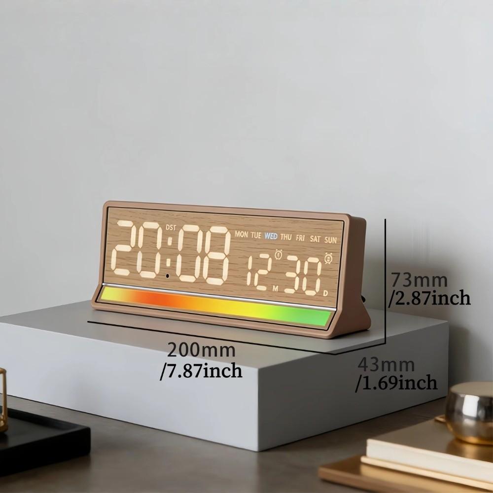 Brightness Adjustment Table Clock Week Date Display Alarm Clock LED Digital Alarm Clock Home Decor