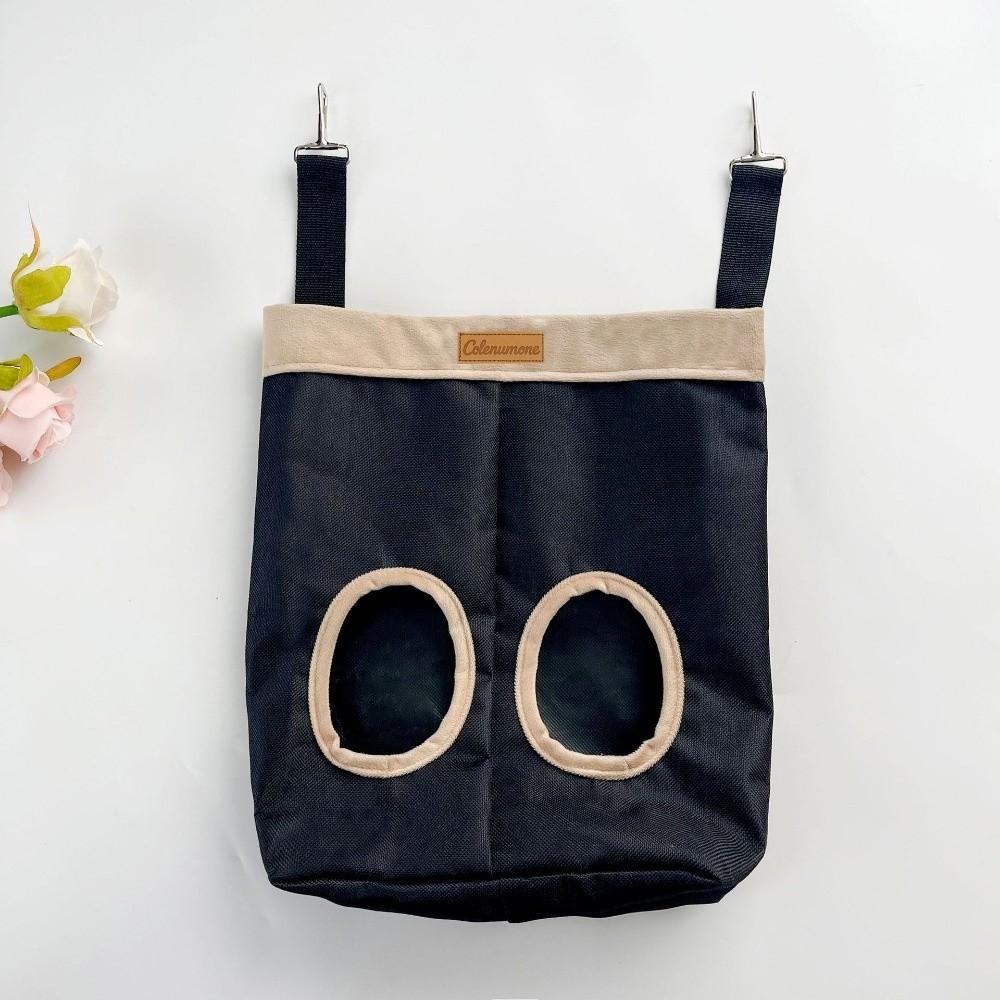 Food Storage Bag Hanging Rabbit Feed Bag Eco-Friendly Canvas Hay Bag Chew Proof Hay Pouch for Pet Cage
