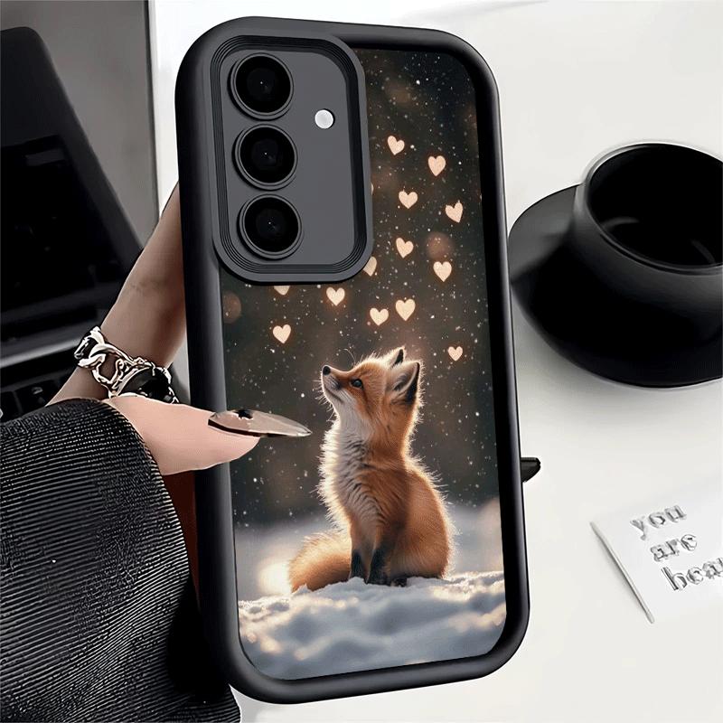 Чехол для телефона Samsung Galaxy A17 A16 A15 A14 A13 Мультяшная лиса Животное A56 A36 A26 A55 A35 A25 A54 A34 A24 A53 A33 A23 A07 A06