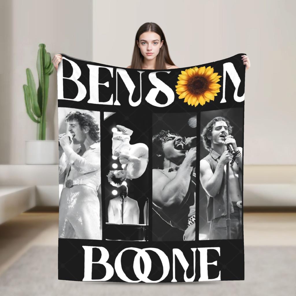 Benson Boone Sunflowe Warm Soft Blanket  Decorative Plush Bedding Throws Graphic Couch Bed Flannel Bedspread Sofa Bed Cover