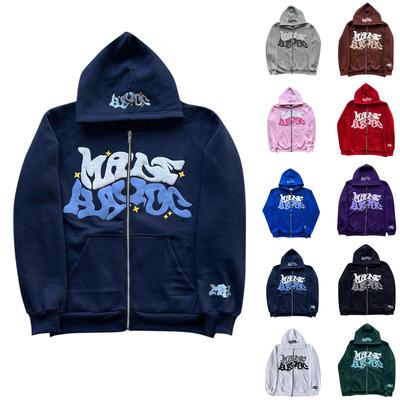Уличная мода принт толстовка с капюшоном графические толстовки на молнии хип-хоп уличная одежда свободного покроя винтажный наряд