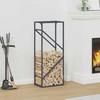 VidaXL Firewood Rack Anthracite 40x25x100 Cm, Fireplace Log Holder, Log Holder, Log Rack 864333
