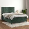 3143262 vidaXL Divan Bed and Mattress Dark Green 140x190cm Velvet
