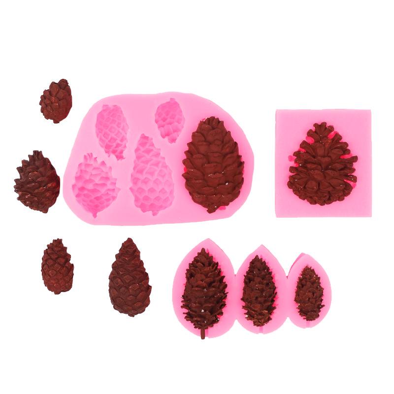 Christmas Pinecone Fondant Silicone Mold for Cake Decoration and Chocolate Baking