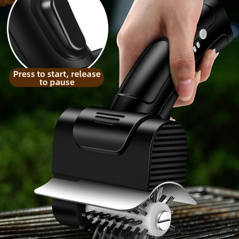 Efficient Electric Grill Brush Detachable Roller Grill Cleaner Brush Grill Cleaning Brush Kitchen