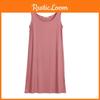 Женское платье-туника без рукавов из высококачественной хлопковой смеси для непринужденного стиля