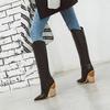 Fashion Women Knee High Boots Western Cowboy Boots for Women Long Winter Boots Female Shoes Pointed Toe Cowgirl Boots Zapatos De Mujer