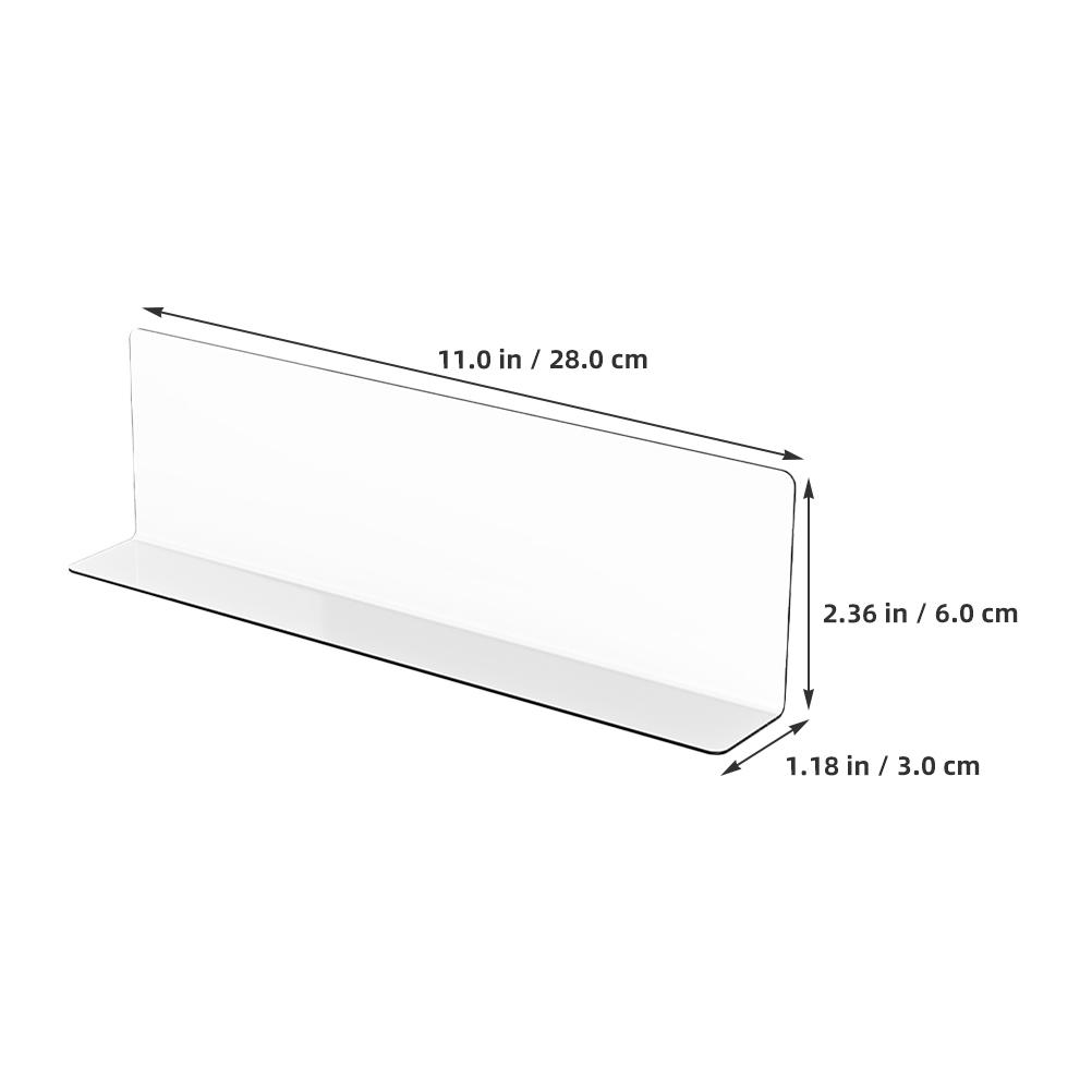 6pcs L-Shaped Shelf Dividers Clear Plastic Supermarket Blocker For Closet Organization Rack Divider Cabinet Spacer 20Cm
