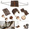 8pcs Squirrel Wooden Swing Toy Funny Hamster Ladder Small Pet Animal Playing Toy Set