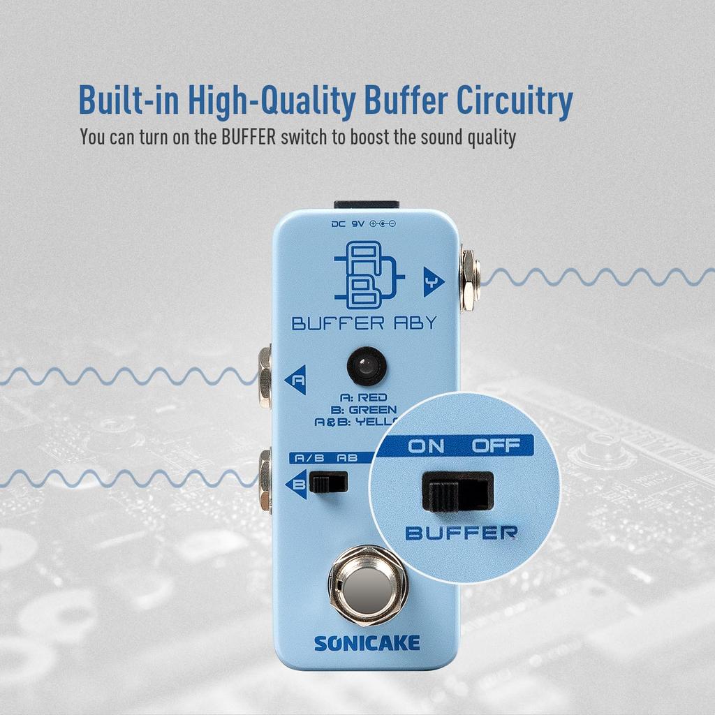 SONICAKE Line Selector Guitar Effector Pedal Buffer ABY
