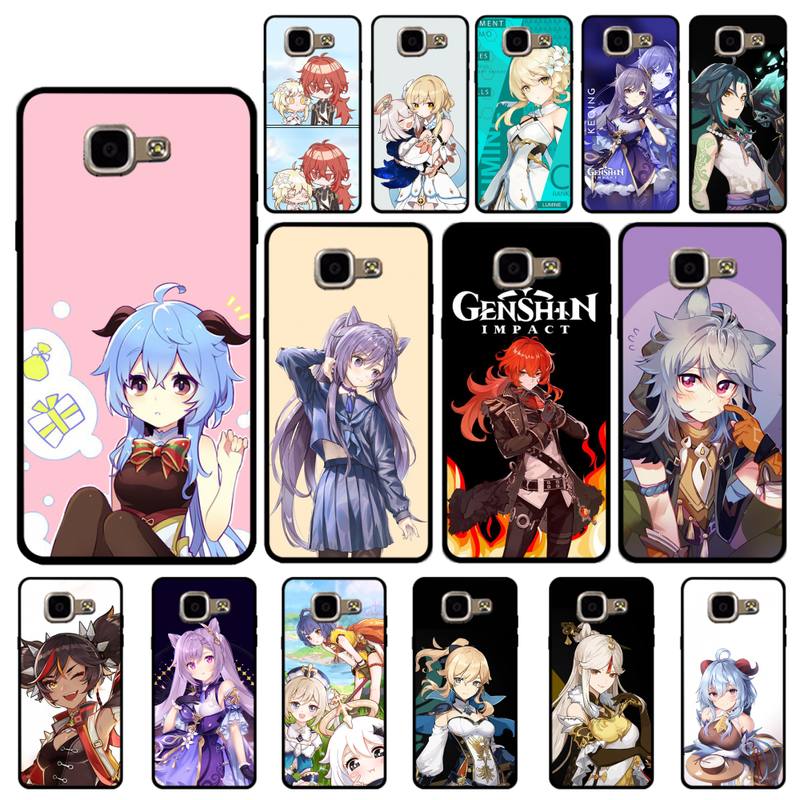 YNDFCNB Genshin Impact Phone Case for Samsung A6 A8 Plus A7 A9 A20 A20S A30 A30S A40 A50 A70