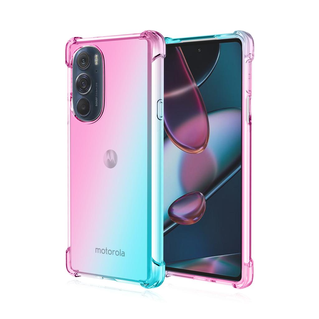 Прозрачный милый градиентный чехол для телефона, тонкий, устойчивый к царапинам, гибкий чехол из ТПУ, противоударный защитный чехол для Motorola Edge 20 30 40 Pro S30 X30 One 5G X40