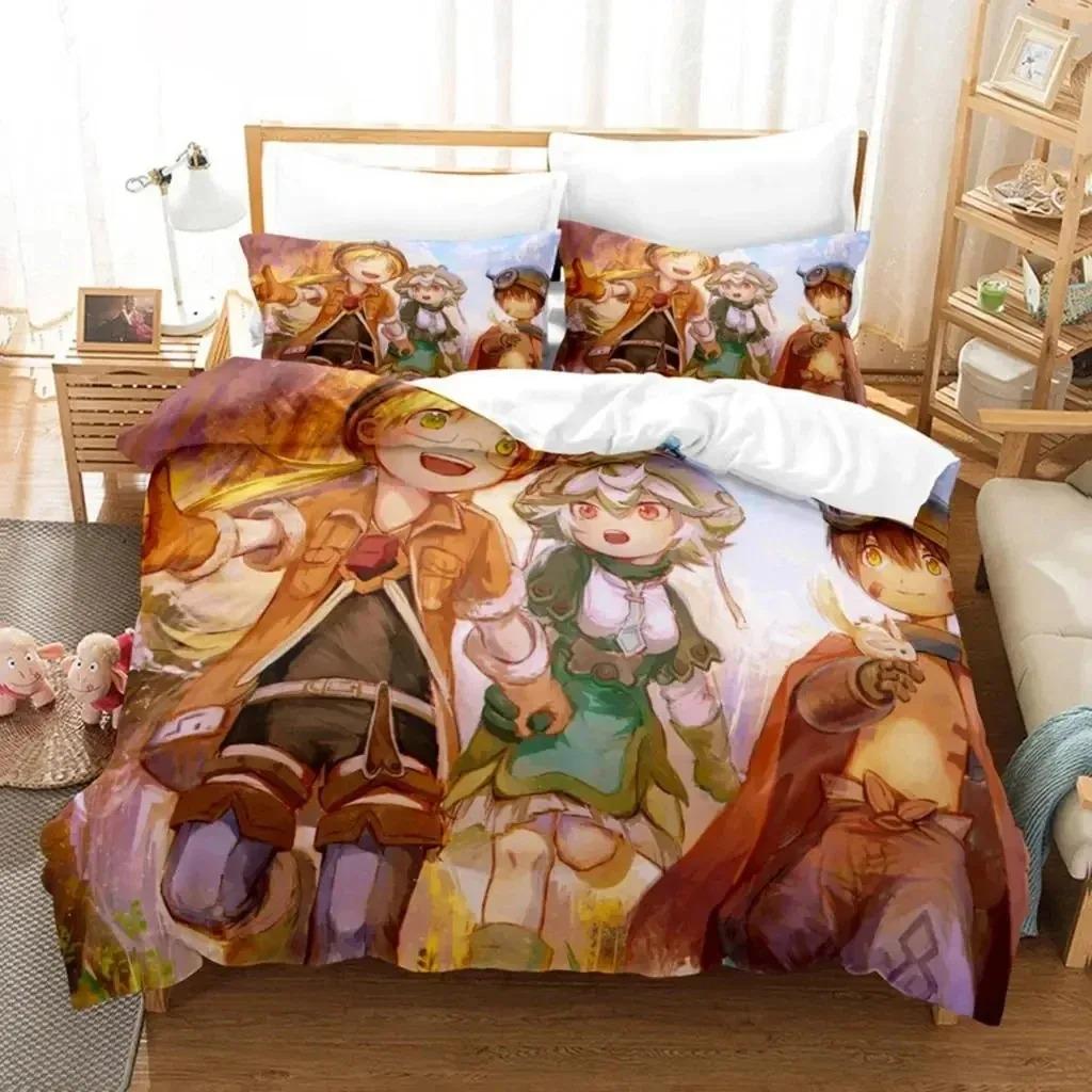 Fashion Printing Anime Made In Abyss Bedding Set Boys Girls Twin Queen Size Duvet Cover Pillowcase Bed Kids Adult Home Textiles