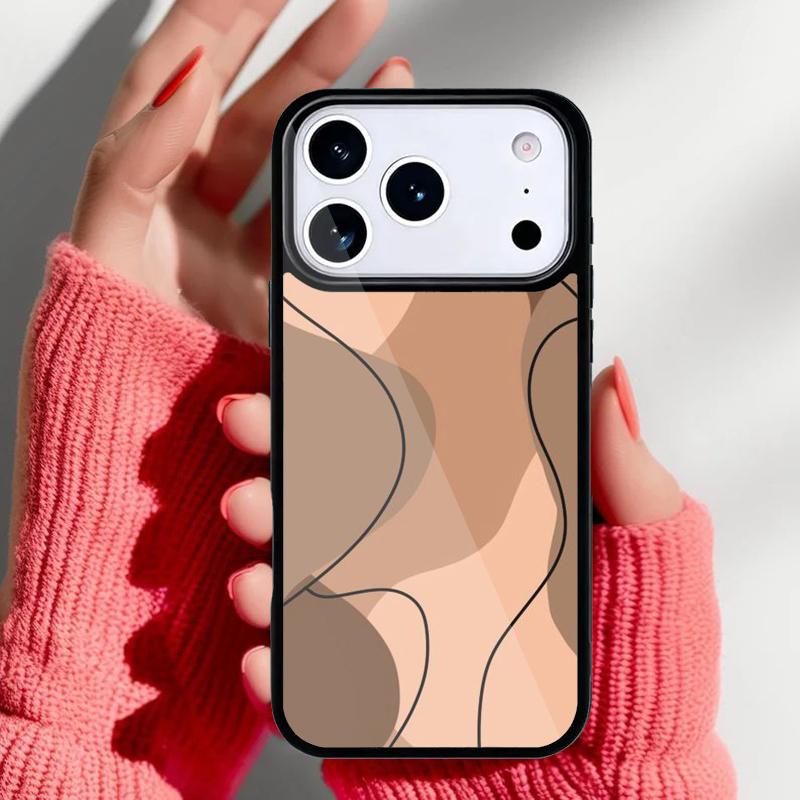 Latte Love Коричневое Сердце Эстетичный мягкий Чехол для Телефона для iPhone 17 16 15 14 13 Pro Max Задняя Крышка для 12 11 Pro Coque