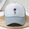 Ladies' Hat Cartoon Skeleton Hand Rose Printed Sponge Baseball Hat Truck Driver Webhat Summer Creative