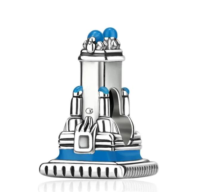 Медная Архитектура Замок Башня Колесо Обозрения Шармы Подходят для Оригинальных Подвесок Браслетов Ожерелий Женские DIY Изысканные Ювелирные Изделия