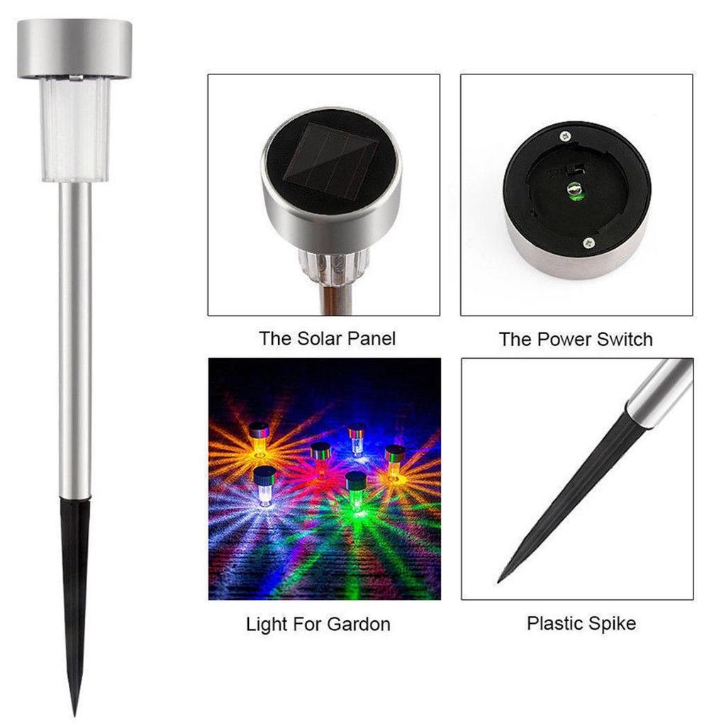 Солнечный садовый светильник из нержавеющей стали