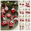 2PCS Plastic Christmas Hanging Decoration Red&white Christmas Tree Ornament  Christmas