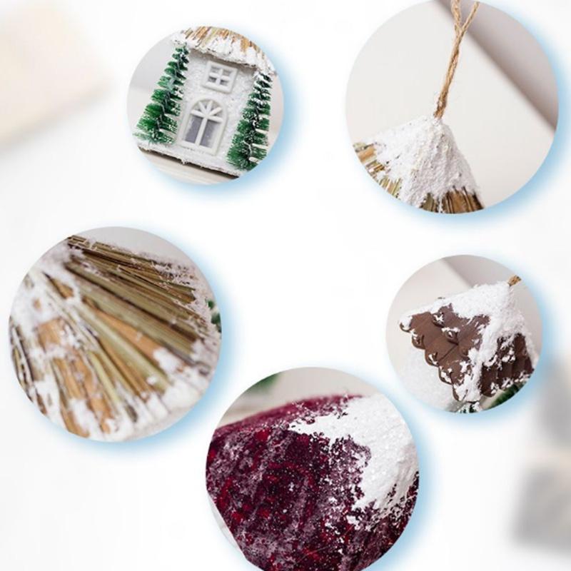 Рождественский снежный домик подвеска рождественский деревянный коттедж креативный пластик с гирляндами орнамент отель свадебный ночной светильник декор